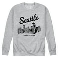 thumbnail image 1 of Instant Message - Seattle Washington - Men's Crew Neck Fleece Pullover, 1 of 6