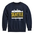 thumbnail image 1 of Instant Message - Seattle, Washington - Toddler & Youth Crewneck Fleece Sweatshirt, 1 of 6