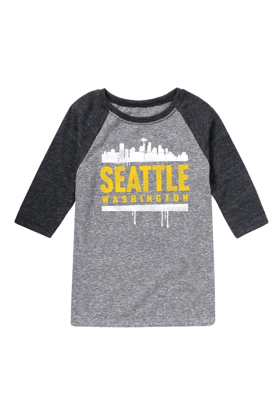 - Seattle, Washington - Toddler & Youth Raglan Graphic T-Shirt