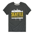 thumbnail image 1 of Instant Message - Seattle, Washington - Toddler & Youth Short Sleeve Graphic T-Shirt, 1 of 6