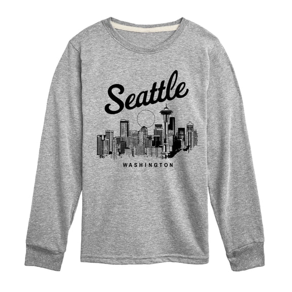 Instant Message - Seattle Washington - Youth Boys Long Sleeve Graphic T-Shirt