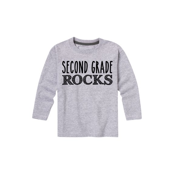Instant Message - Second Grade Rocks - Youth Long Sleeve Tee