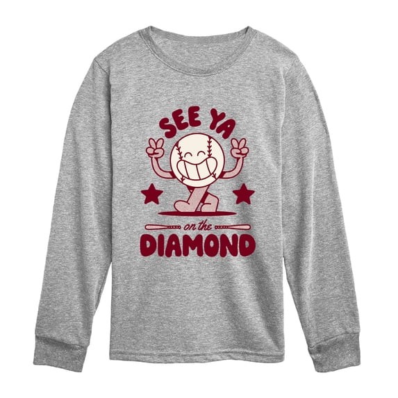 Instant Message - See Ya On The Diamond - Kids Long Sleeve Tee