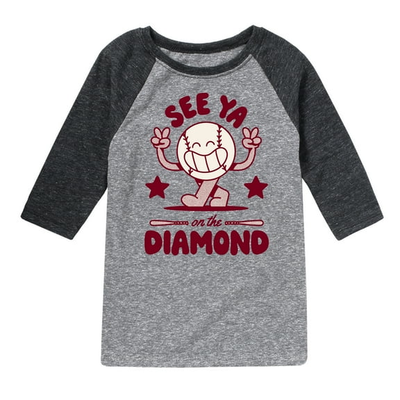 Instant Message - See Ya On The Diamond  - Kids Raglan