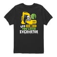 thumbnail image 1 of Instant Message - See You Later Excavator Skeleton - Youth Short Sleeve Tee, 1 of 5