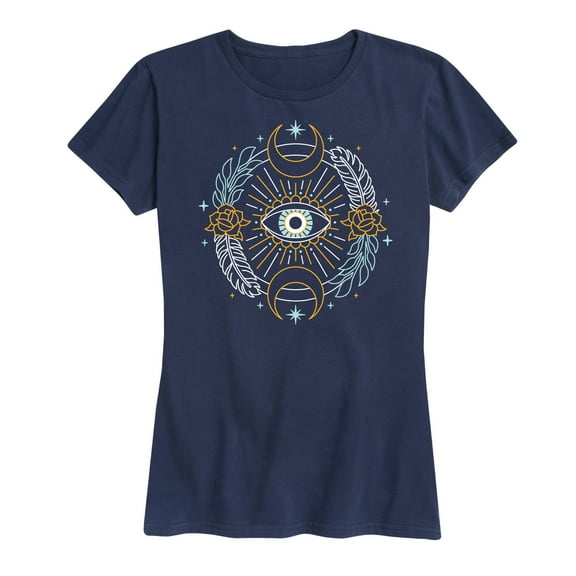 Instant Message - Seeing Eye Crescent Moons - Women's Short Sleeve Graphic T-Shirt