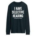 thumbnail image 1 of Instant Message - Selective Hearing - Men's Long Sleeve T-Shirt, 1 of 5