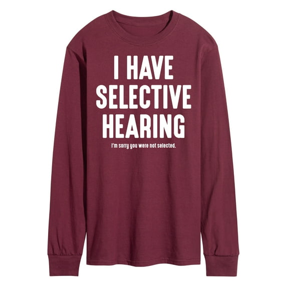 Instant Message - Selective Hearing - Men's Long Sleeve T-Shirt