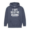 thumbnail image 1 of Instant Message - Selective Hearing - Men's Pullover Hooded Fleece Sweatshirt, 1 of 7