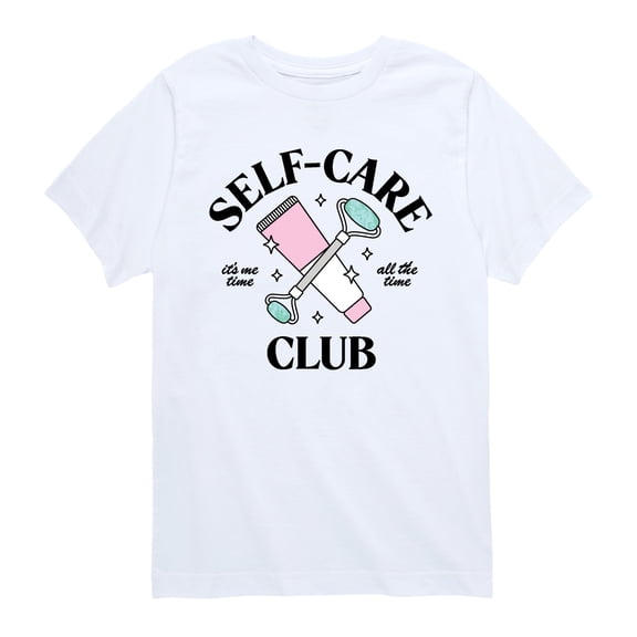 Instant Message - Self Care Club - Youth Boys Short Sleeve Graphic T-Shirt