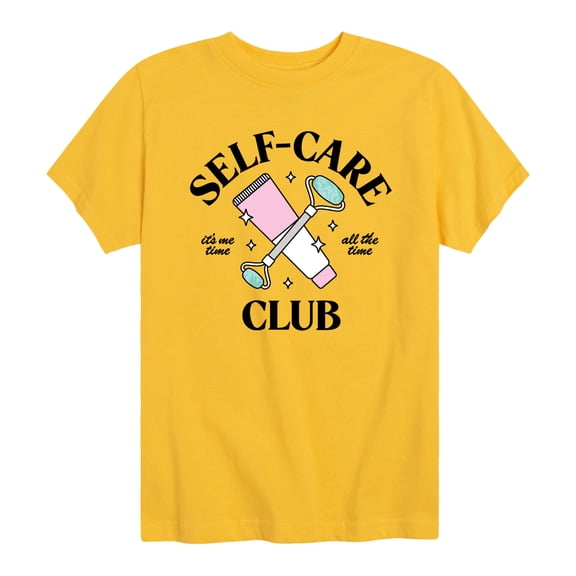 Instant Message - Self Care Club - Youth Boys Short Sleeve Graphic T-Shirt