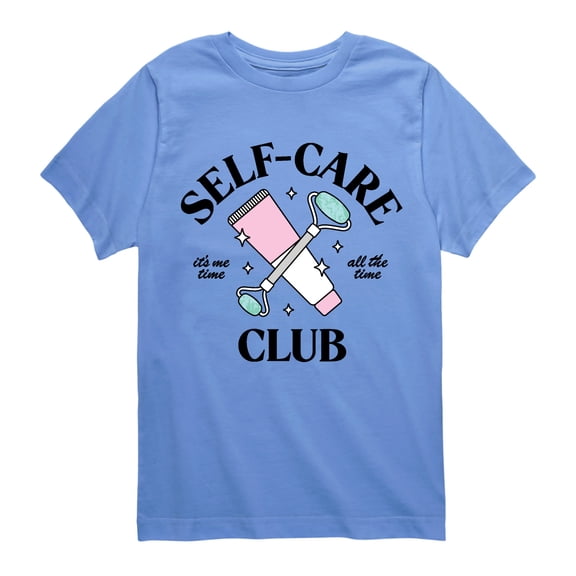 Instant Message - Self Care Club - Youth Boys Short Sleeve Graphic T-Shirt