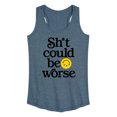 thumbnail image 1 of Instant Message - Sh-t Could Be Worse - Women's Racerback Tank Top, 1 of 6