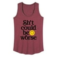 thumbnail image 1 of Instant Message - Sh-t Could Be Worse - Women's Racerback Tank Top, 1 of 6