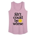 thumbnail image 1 of Instant Message - Sh-t Could Be Worse - Women's Racerback Tank Top, 1 of 6