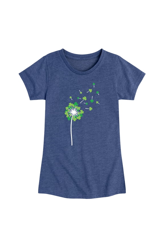 - Shamrock Dandelion - Youth Girls Fitted Short Sleeve T-Shirt