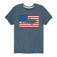 thumbnail image 1 of Instant Message - Shark Flag - Toddler and Youth Short Sleeve T-Shirt, 1 of 5