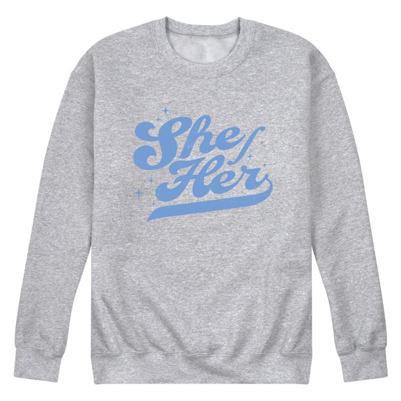Instant Message - She Her - Men's Crew Fleece Sweatshirt