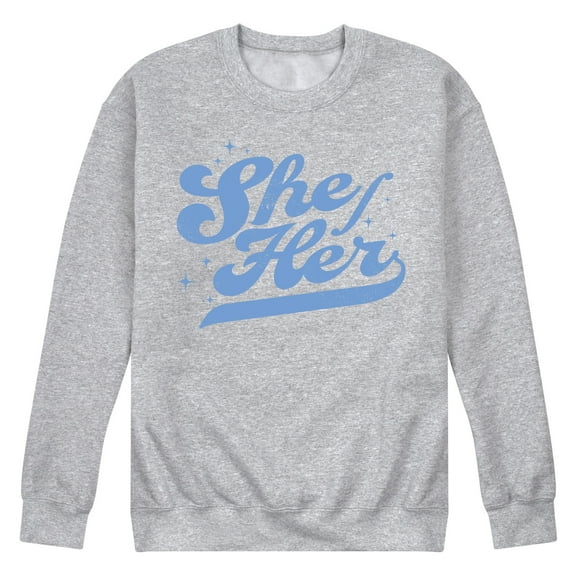 Instant Message - She Her - Men's Crew Neck Fleece Pullover