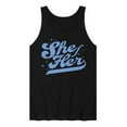 thumbnail image 1 of Instant Message - She Her - Men's Jersey Tank Top, 1 of 6
