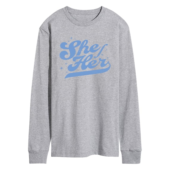Instant Message - She Her - Men's Long Sleeve T-Shirt