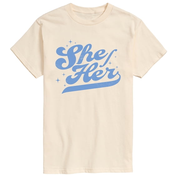 Instant Message - She Her - Men's Short Sleeve Graphic T-Shirt