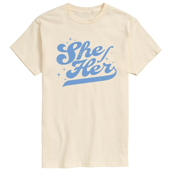 Instant Message - She Her Pronouns - LGBT Pride - Men's Short Sleeve Graphic T-Shirt