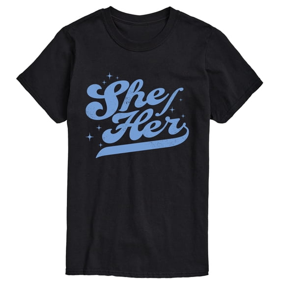 Instant Message - She Her - Men's Short Sleeve Graphic T-Shirt