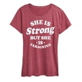 thumbnail image 1 of Instant Message - She Is Strong But She Is Exhausted - Women's Short Sleeve Graphic T-shirt, 1 of 5