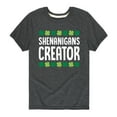 thumbnail image 1 of Instant Message - Shenanigans Creator - St Patrick's Day - Toddler And Youth Short Sleeve Graphic T-Shirt, 1 of 5
