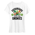 thumbnail image 1 of Instant Message - Shenanigans With My Gnomies - Women's Short Sleeve Graphic T-Shirt, 1 of 6