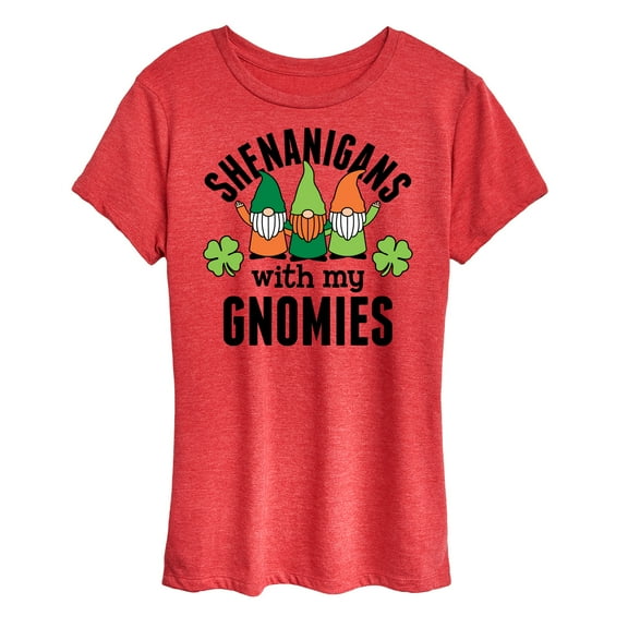 Instant Message - Shenanigans With My Gnomies - Women's Short Sleeve Graphic T-Shirt