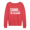 thumbnail image 1 of Instant Message - Shhh I'm Reading - Women's Lightweight French Terry Pullover, 1 of 6
