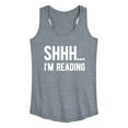 thumbnail image 1 of Instant Message - Shhh I'm Reading - Women's Racerback Tank Top, 1 of 6