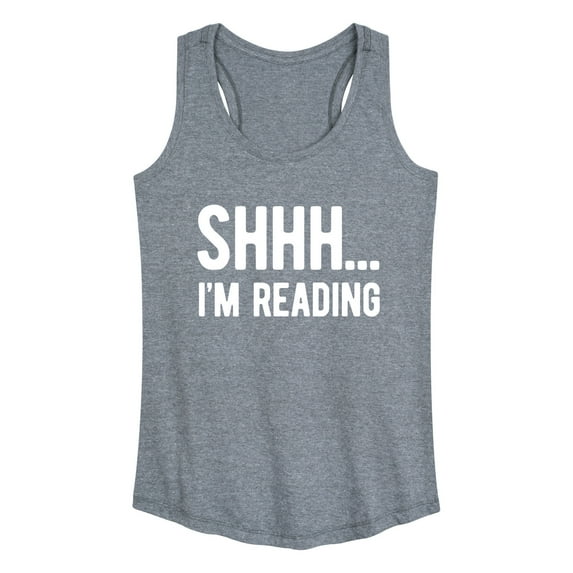 Instant Message - Shhh I'm Reading - Women's Racerback Tank Top