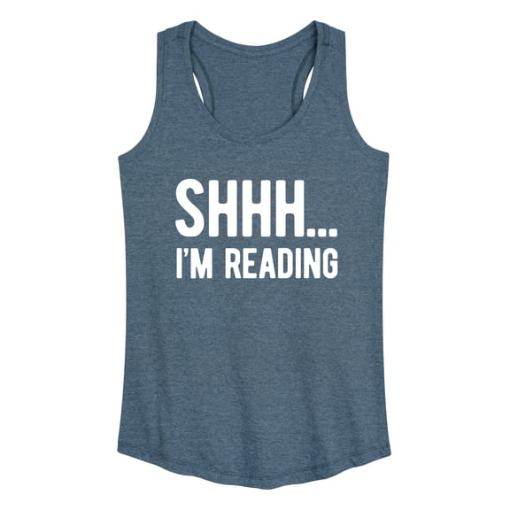 Instant Message - Shhh I'm Reading - Women's Racerback Tank Top