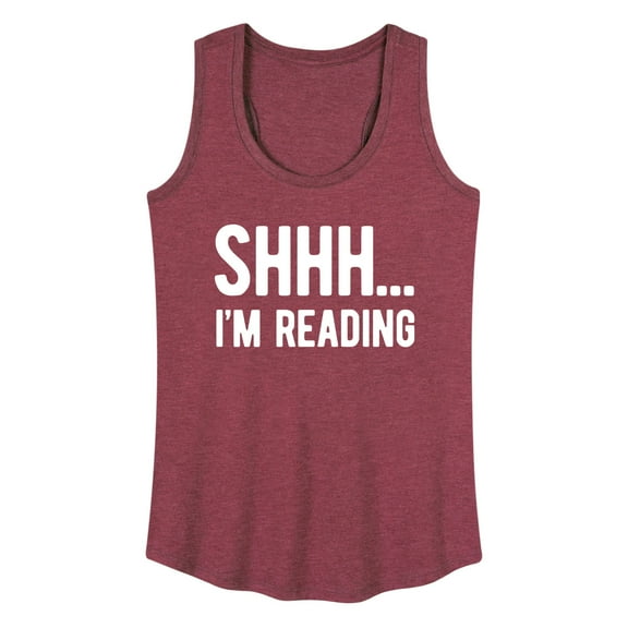 Instant Message - Shhh I'm Reading - Women's Racerback Tank Top