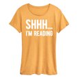 thumbnail image 1 of Instant Message - Shhh I'm Reading - Women's Short Sleeve Graphic T-Shirt, 1 of 7