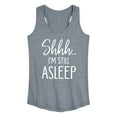 thumbnail image 1 of Instant Message - Shhh I'm Still Asleep - Women's Racerback Tank Top, 1 of 6