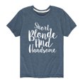 thumbnail image 1 of Instant Message - Short Blonde And Handsome - Youth Short Sleeve Tee, 1 of 5
