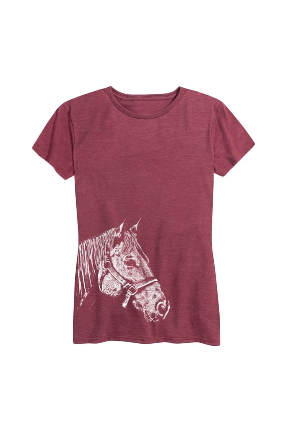 - Side Profile Horse - Women's Short Sleeve Graphic T-shirt