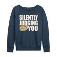 thumbnail image 1 of Instant Message - Silently Judging You - Women's Lightweight French Terry Long Sleeve Shirt, 1 of 6