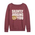 thumbnail image 1 of Instant Message - Silently Judging You - Women's Lightweight French Terry Long Sleeve Shirt, 1 of 6