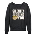 thumbnail image 1 of Instant Message - Silently Judging You - Women's Lightweight French Terry Long Sleeve Shirt, 1 of 6