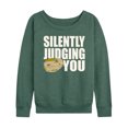 thumbnail image 1 of Instant Message - Silently Judging You - Women's Lightweight French Terry Long Sleeve Shirt, 1 of 6