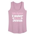 thumbnail image 1 of Instant Message - Easter Is For - Women's Racerback Tank Top, 1 of 6