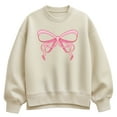 thumbnail image 1 of Instant Message - Simple Bow - Women's Oversized Fleece Crew Sweatshirt, 1 of 4