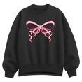thumbnail image 1 of Instant Message - Simple Bow - Women's Oversized Fleece Crew Sweatshirt, 1 of 4