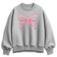 thumbnail image 1 of Instant Message - Simple Bow - Women's Oversized Fleece Crew Sweatshirt, 1 of 3