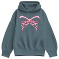 thumbnail image 1 of Instant Message - Simple Bow - Women's Oversized Fleece Hoodie Sweatshirt, 1 of 4